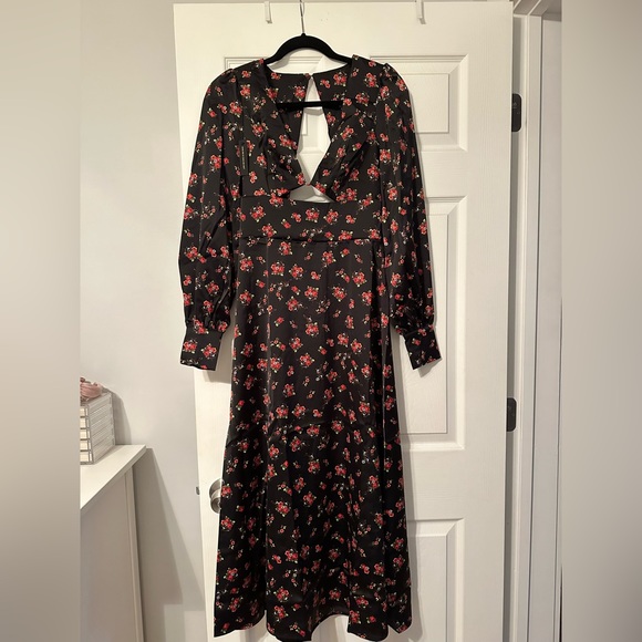 NWT AFRM Women’s Viola Cutout Long Sleeve Midi Dress size Small - Picture 1 of 6